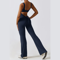 Sexy Stylish Bell Bottom Jumpsuit - Navy