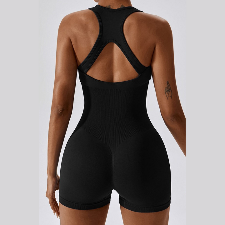Jumpsuit skin rib black  Jumpsuit skin rib - black - anahata fitwear
