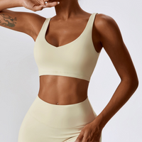 Deep V Soft Fabric Crop Top - Cream White