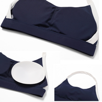 White Strap Stylish Backless Crop Top - Navy