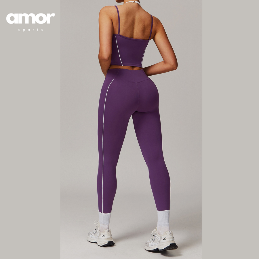 MAYA Stylish Skinny Legging Set - Purple