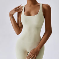 All Season Classic Ribbed Jumpsuit -  Cream