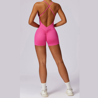 Summer Fashion Scruched Romper - Pink