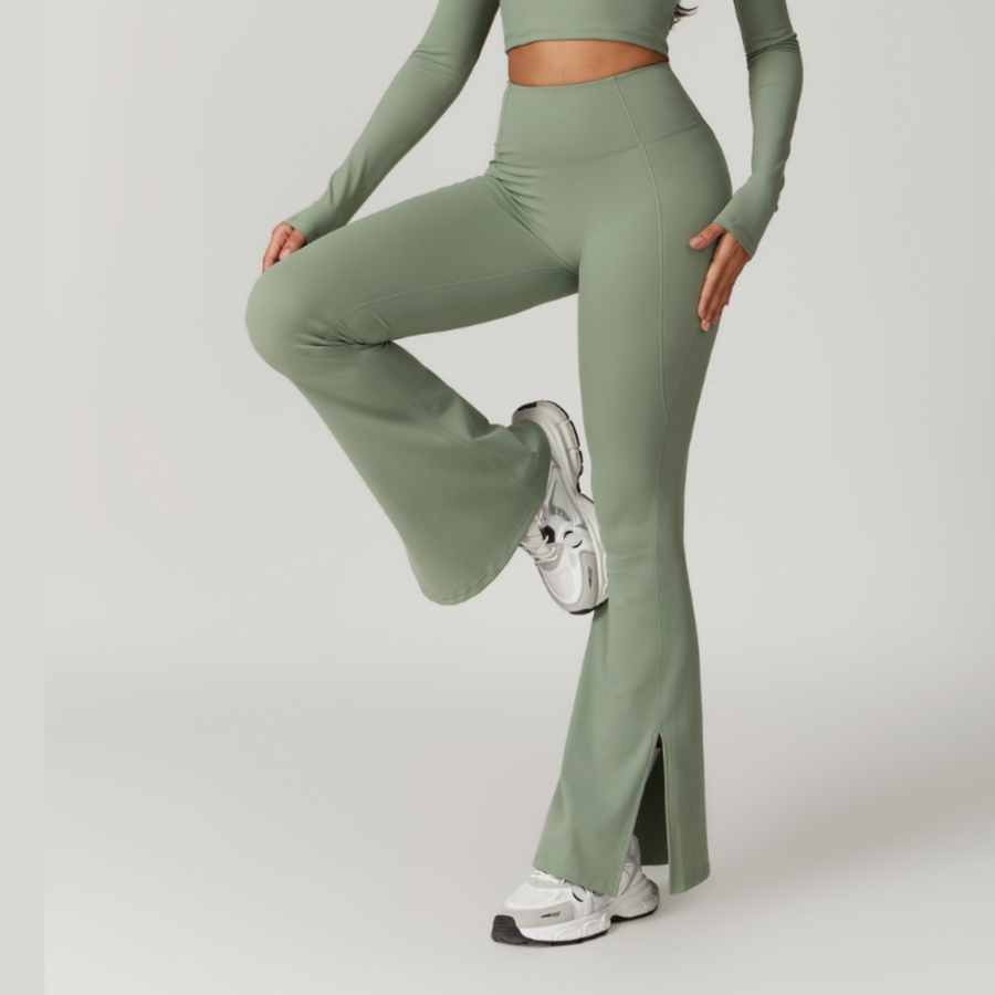 CAMILA Stylish Flared Legging - Green