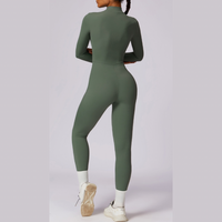 Classic Long-Sleeve Jumpsuit - Dark Green