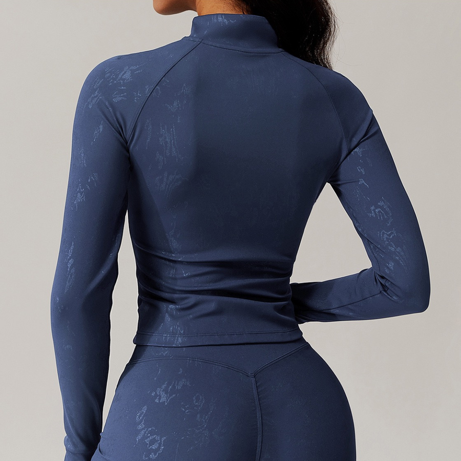 Elysian Glow Slim Waist Jacket - Navy
