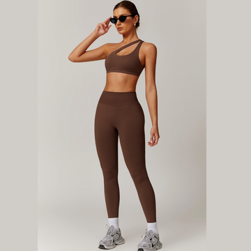 ATHENA Seamless Stylish Legging Set - Coffee