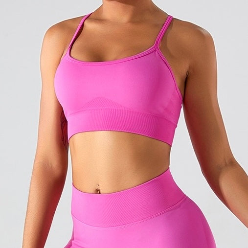 Premium ρυθμιζόμενο Crop Top - Hot Pink 