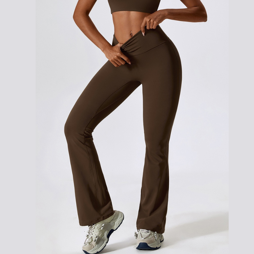 Fabulous Scrunch Flared Legging - Coffee