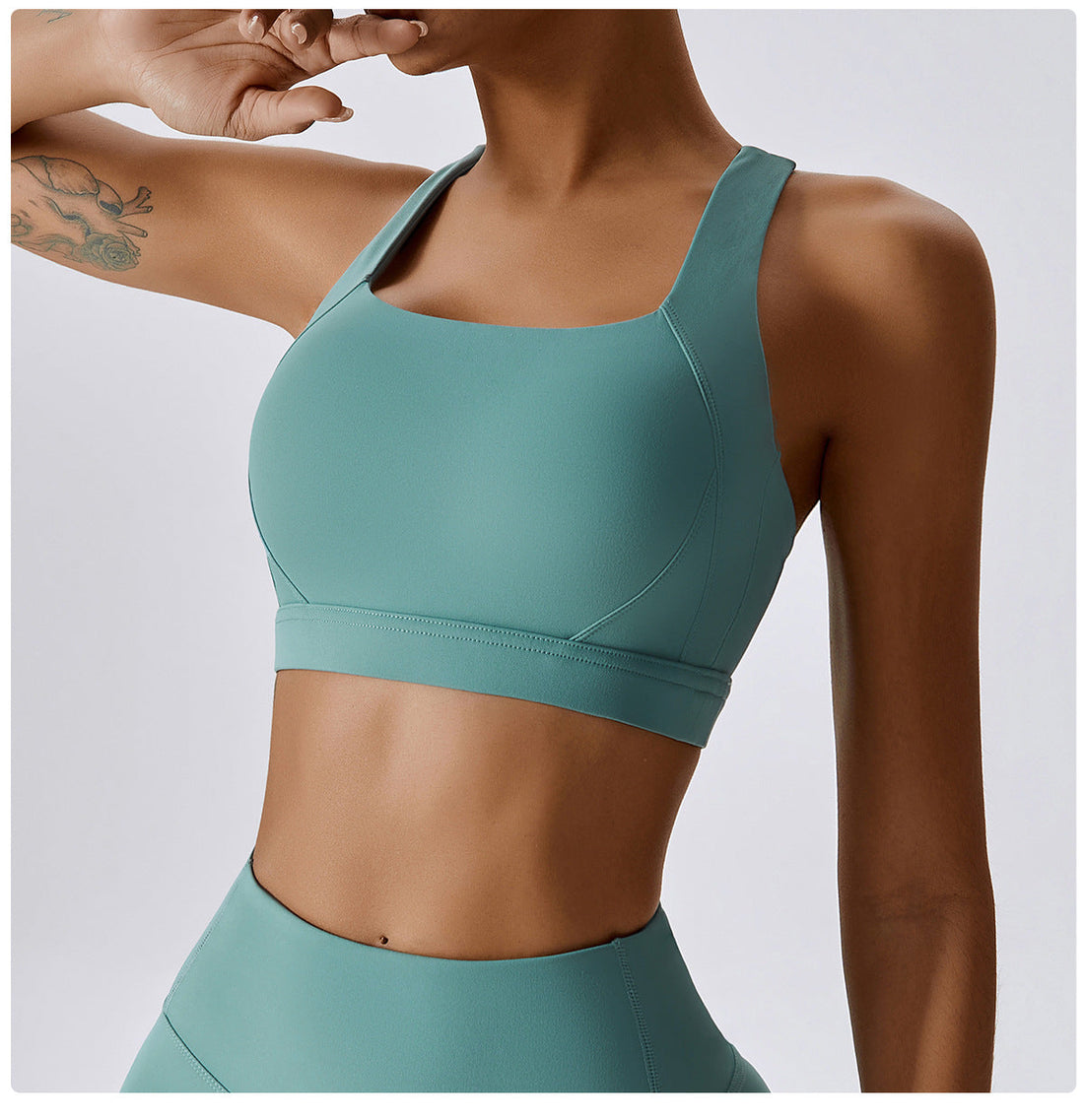 Καλοκαιρινό X-Line Comfy Crop Top - Teal 