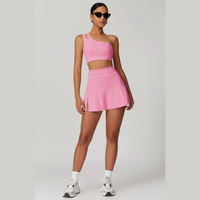 DONA Chic Single Shoulder Tennis Short Set - Pink