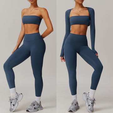 SleekFlex Strapless Legging Set - Blue