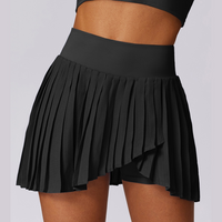 Cute Tennis Pleated Skirt - Black