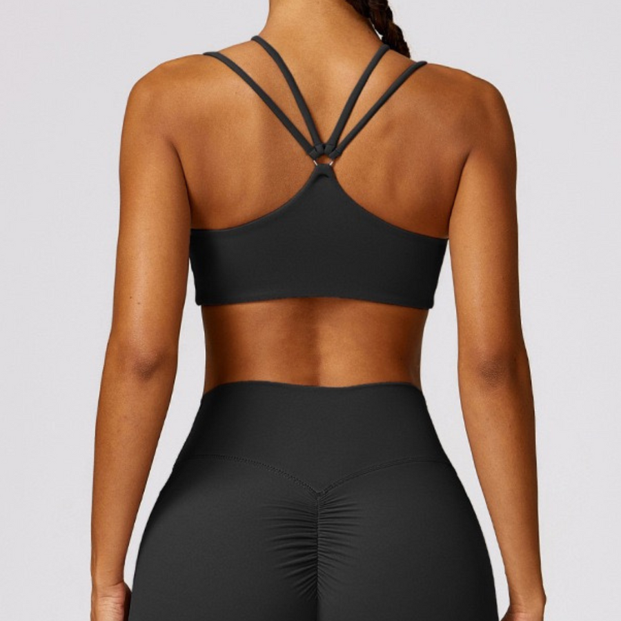 Unique Stylish Sexy Design Crop Top - Black