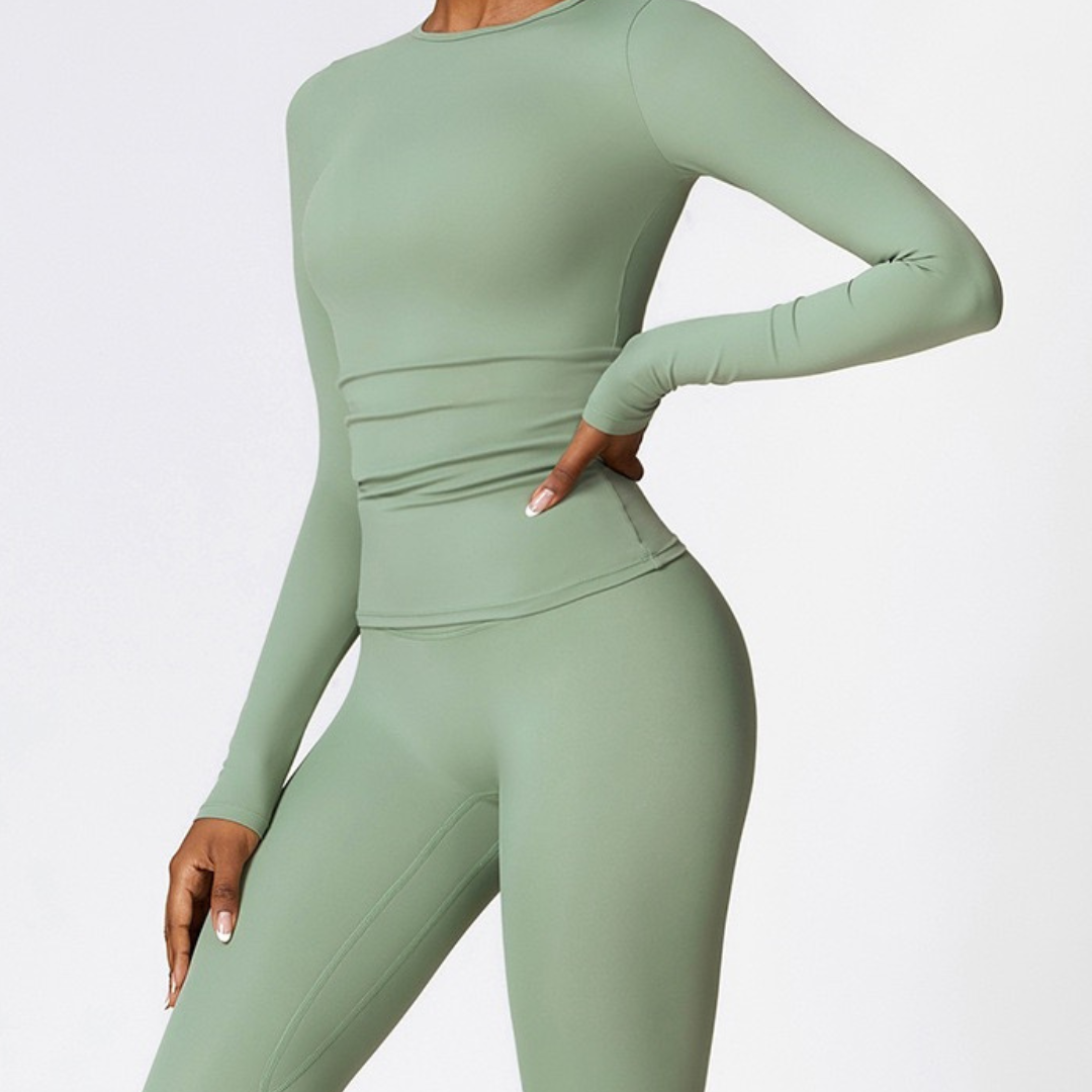 CHRISTIA Cloud Soft Long Sleeve Top - Green