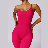 Seamless Premium Stylish Flared Jumpsuit - Rasberry