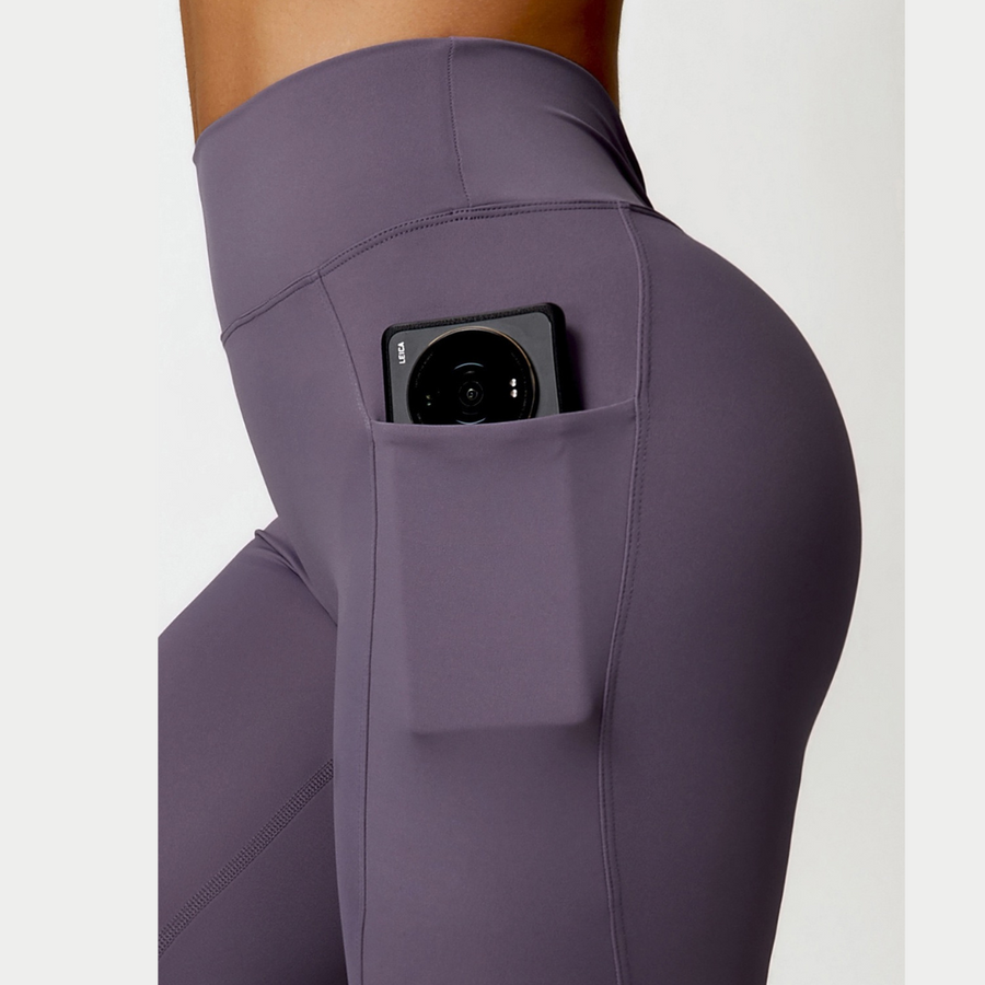 Premium V-Shape Scrunched Pocket Legging - Smoky Purple