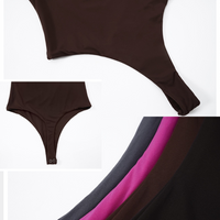 Sexy Stylish Loop Front Bodysuit - Dark Coffee