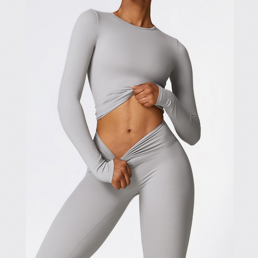 CHRISTIA Winter Long Sleeve Legging Set - Grey