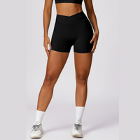 Stylish V-shape Wasit Design Short - Black