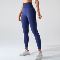 Slim Waist Scrunched Legging - Purple Blue