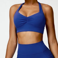 Stylish Backless Fasionable Crop Top - Klein Blue