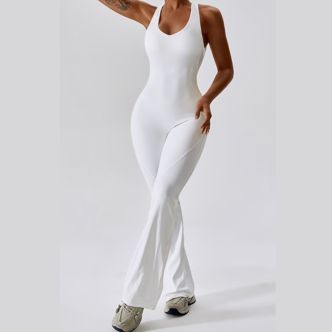 Timeless Bell Bottom Jumpsuit - Pure White