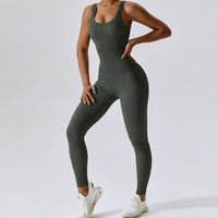 All Season Classic Ribbed Jumpsuit - Dark Olive