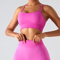 Premium ρυθμιζόμενο Crop Top - Hot Pink 