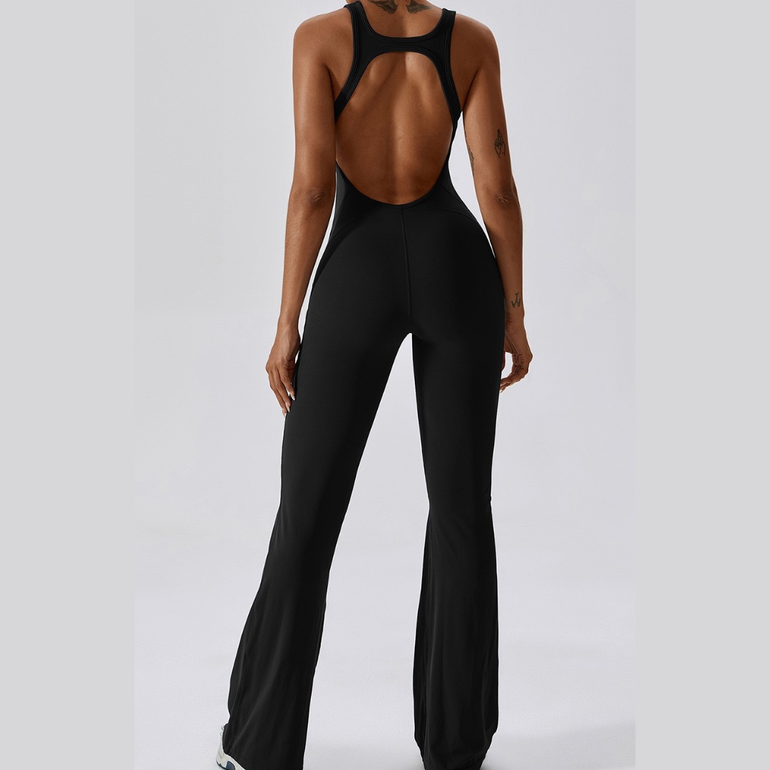 Timeless Bell Bottom Jumpsuit - Black