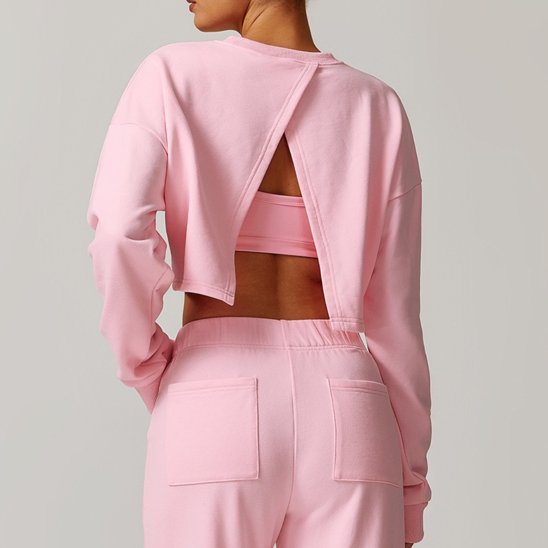 VERA Open Back Jumper Top - Pink