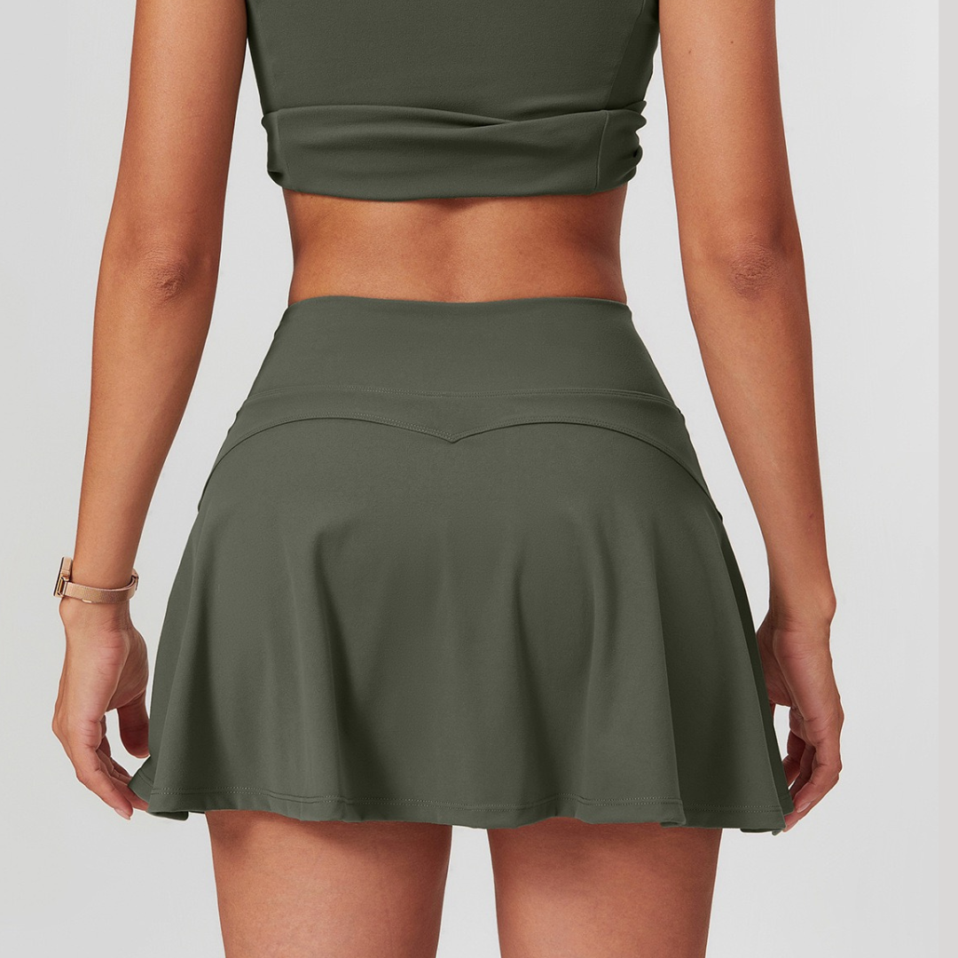 LILA Chic Sports Tennis Skirt - Olive