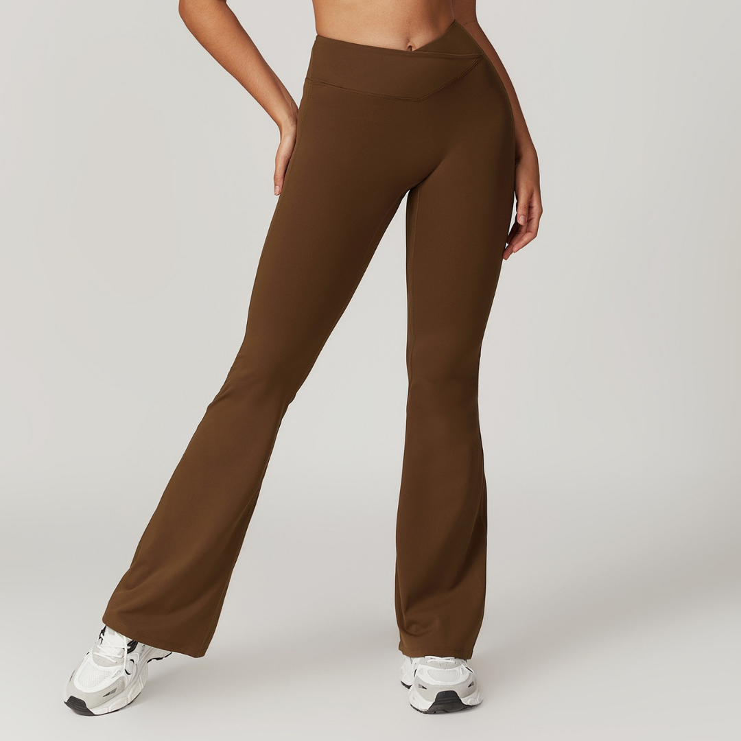 Sustainable Stylish Flared Legging - Coffee 