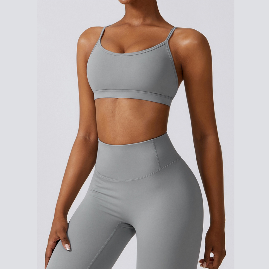 Stylish Cloud Soft Crop Top - Grey