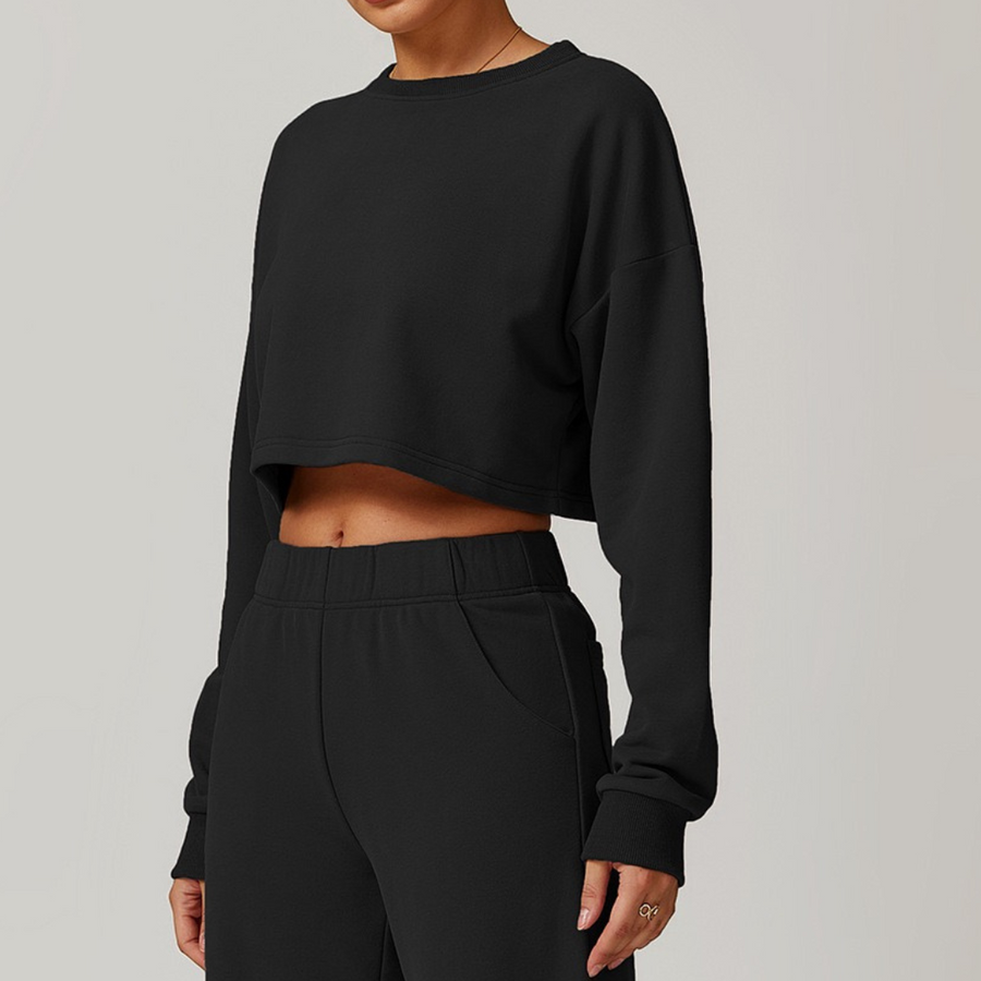 VERA Open Back Jumper Top - Black