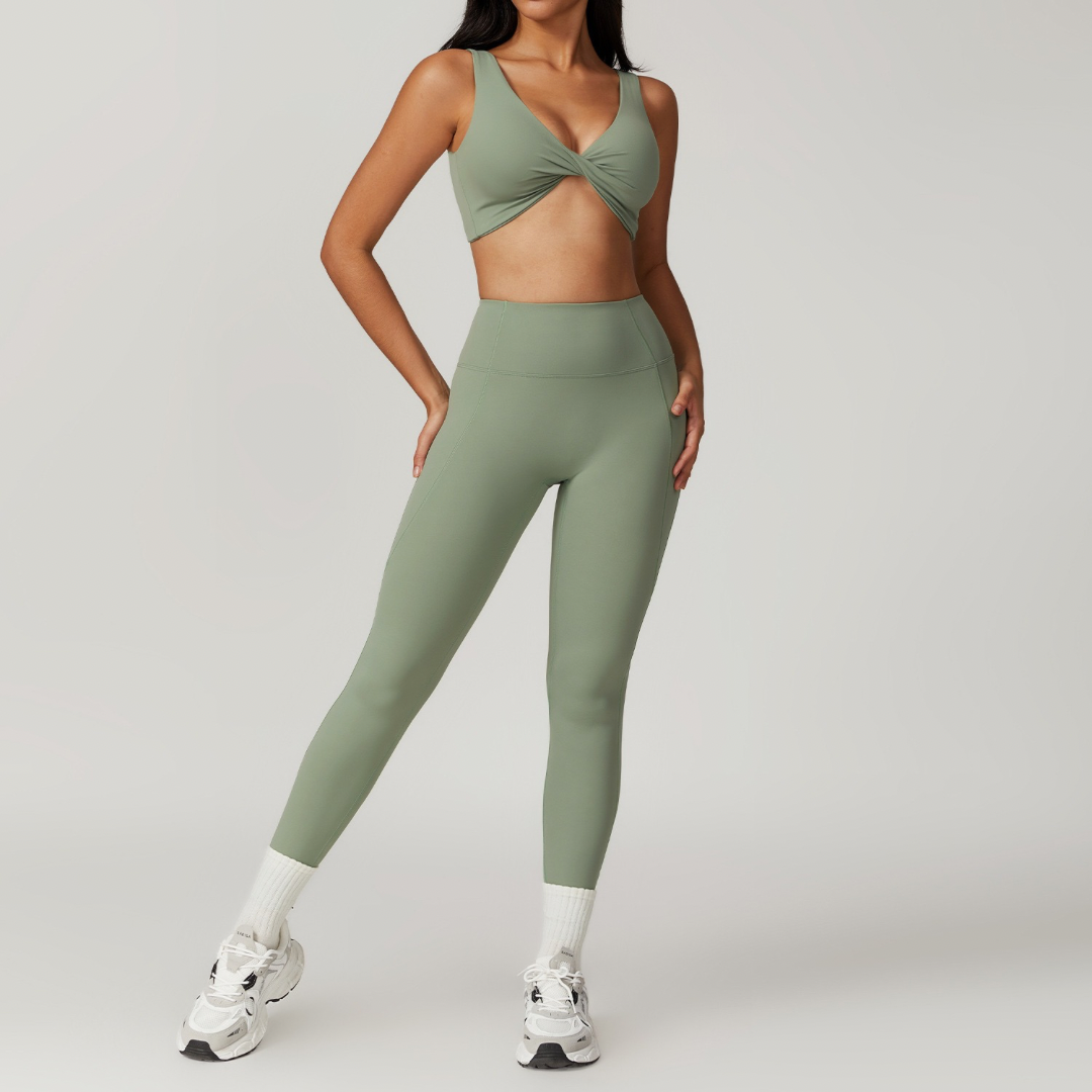 CAMILA Sexy Style Legging Set - Sage Green