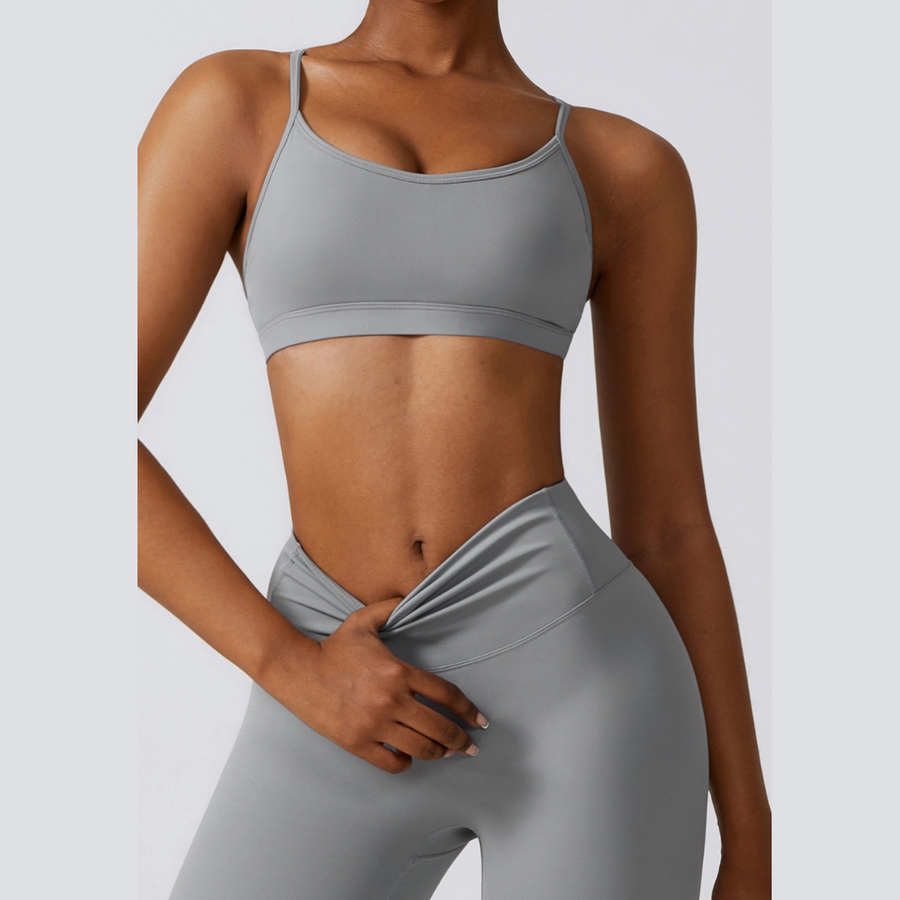 Stylish Cloud Soft Crop Top - Grey