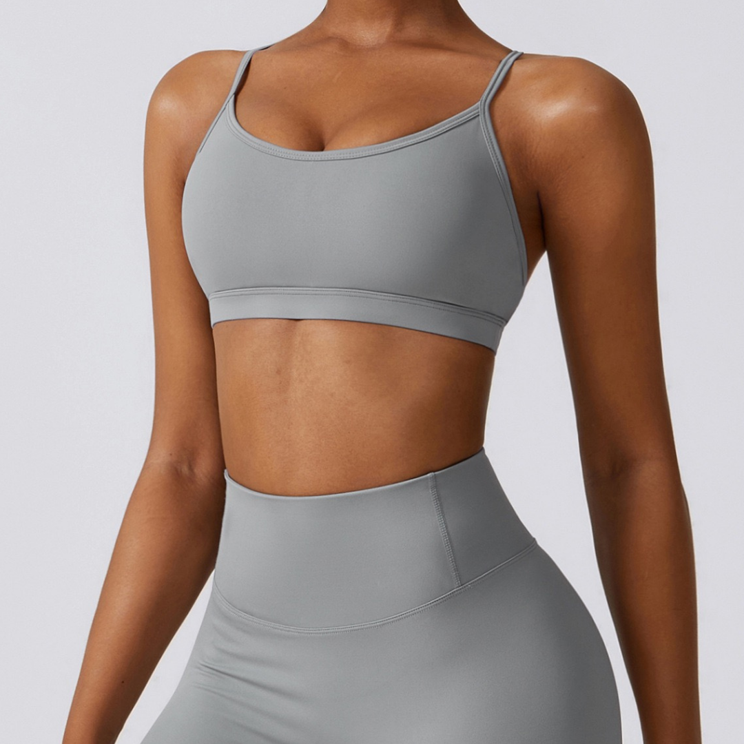 Stylish Cloud Soft Crop Top - Grey