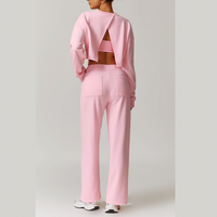 VERA 2 Pcs Open Back Winter Set - Pink