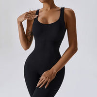 All Season Classic Ribbed Jumpsuit - Black