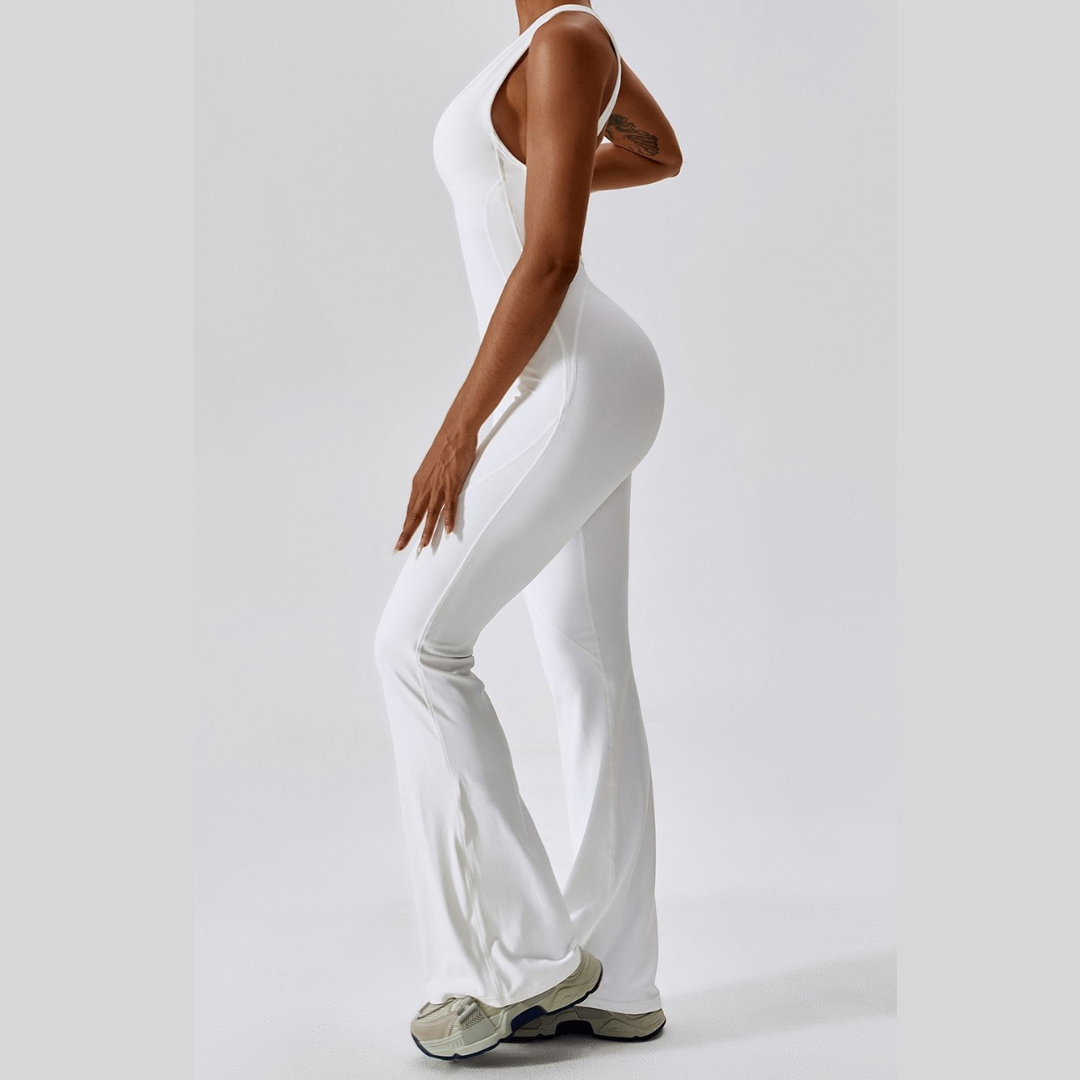 Timeless Bell Bottom Jumpsuit - Pure White