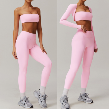 SleekFlex Strapless Legging Set - Pink