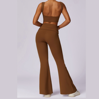 Elegant Square Top Flared Bottom Set - Caramel