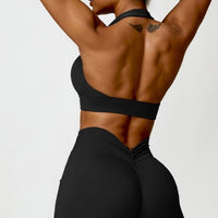 Stylish Backless Fasionable Crop Top - Black