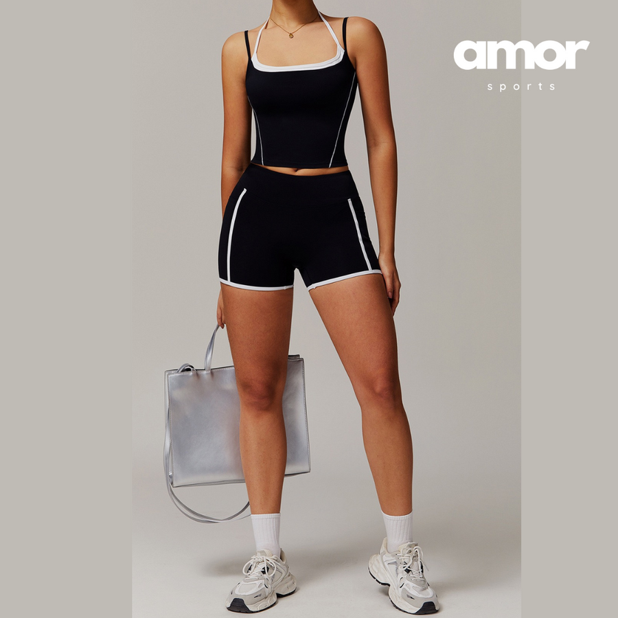 MAYA Stylish Short Set - Black