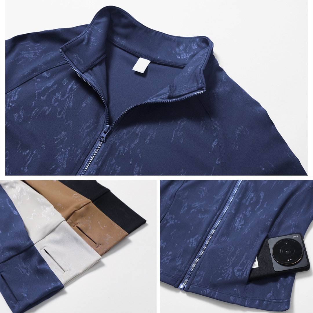 Elysian Glow Slim Waist Jacket - Navy