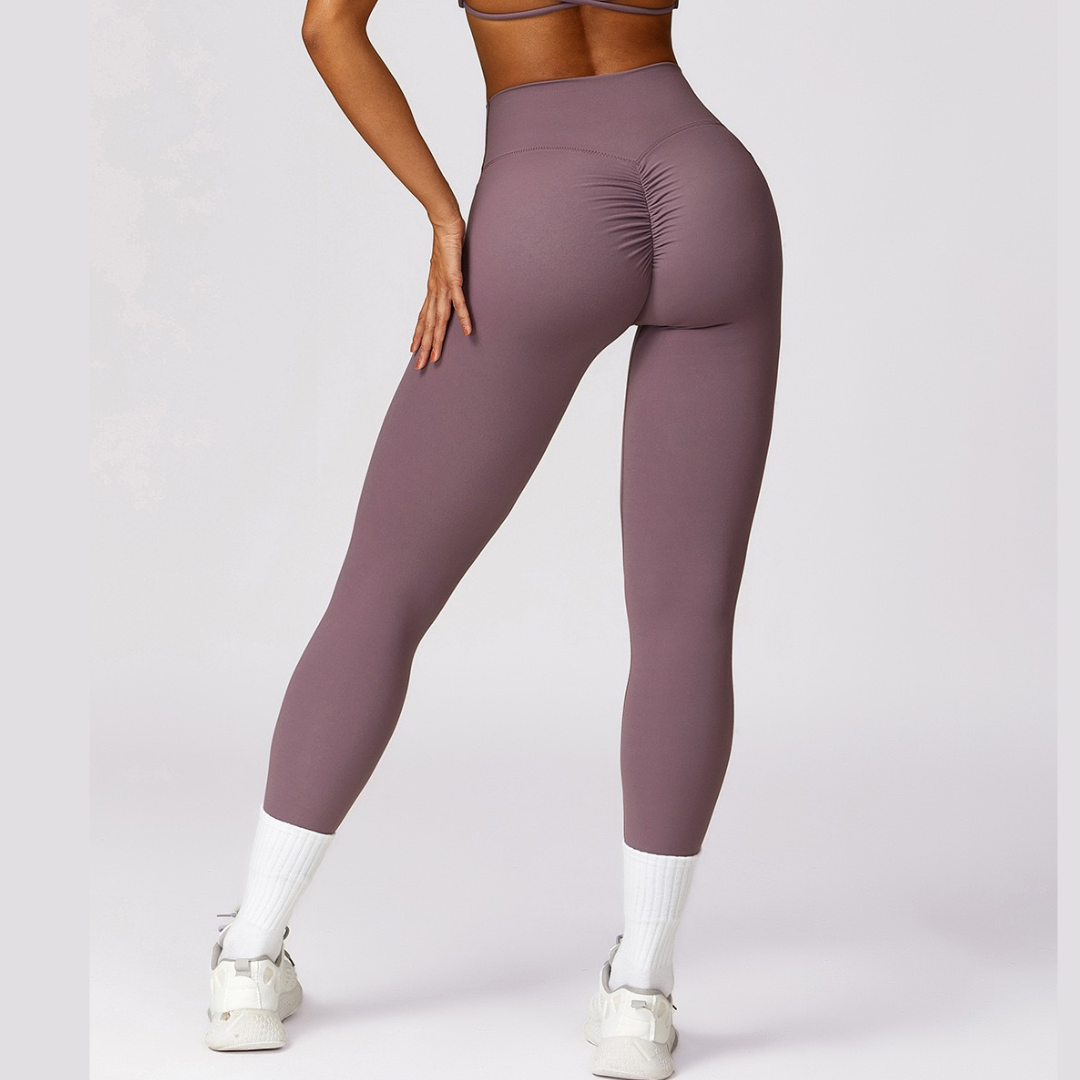 Σέξυ στυλ Skinny Scrunched Legging - Smoky Rose