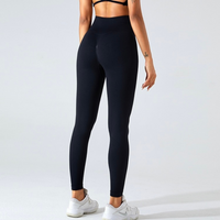 Slim Waist Scrunched Legging - Black