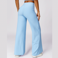 Ribbed Elegant and Stylish Flared Legging Set - Sky Blue