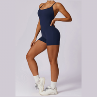 Summer Fashion Scruched Romper - Navy 